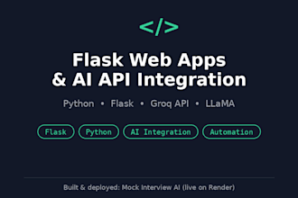 build a flask web app with ai API integration