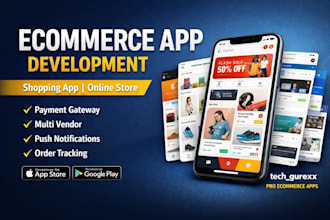 develop ecommerce app, shopping app, online store app, mobile commerce app