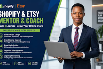be shopify etsy mentor dropshipping coach ecommerce mentor shopify manager