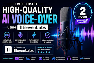 craft high quality ai voice over using elevenlabs in 2 hrs