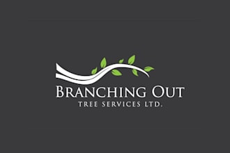 create artwork logo for branching out tree services ltd