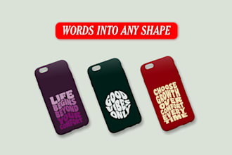 create custom typography phone case design
