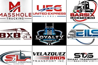design logo for transport, logistic, trucking, and shiping
