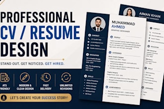design a professional cv resume and cover letter