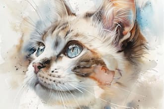 draw illustration and clip art in watercolor style