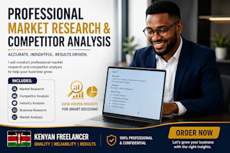 do professional market research and competitor analysis