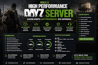 build a high performance dayz server with custom scripts, optimization