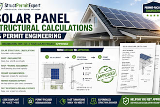 provide solar panel structural calculations for permits