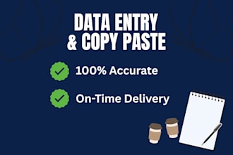 do professional copy paste, data entry and wed research