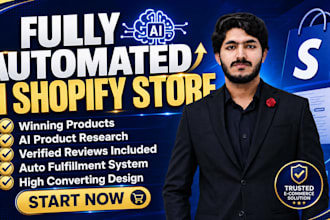 create an ai powered shopify dropshipping store with automation