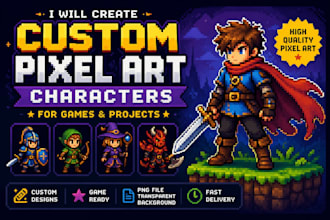 create custom pixel art characters for games