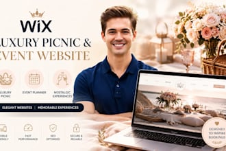 design wix luxury picnic website wix event planner website wix nostalgic website