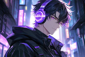 create a cinematic, edgy cyberpunk gaming avatar