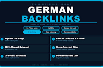 build high DR german backlinks from real de blogs