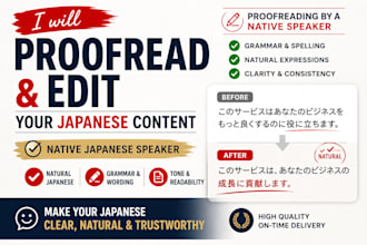proofread your japanese text by a native speaker