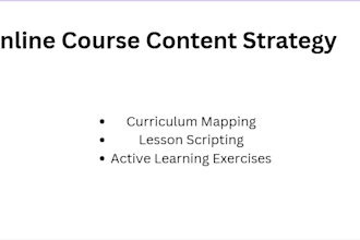 develop your online course content