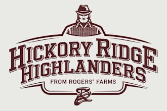 do make unique style for the hickory ridge highlanders vintage logo design