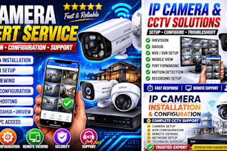 install, configure, troubleshoot and IP cctv cameras