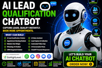 build ai lead qualification chatbot, appointment booking and CRM automation