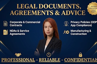 draft, review agreements and advise legal matters