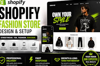 y2k streetwear clothing redesign shopify website, shopify dropshipping store