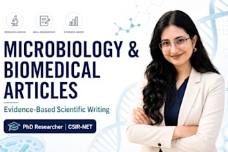 write evidence based microbiology and biomedical science articles