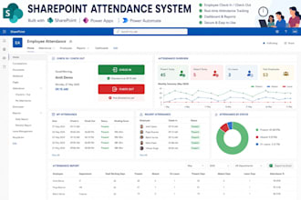 build a sharepoint employee attendance system with power apps and power automate