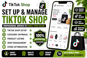 set up tiktok shop, manage tiktok shop, tiktok shop category approval
