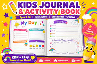design kids activity and learning journal KDP