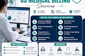 provide full cycle US medical billing services