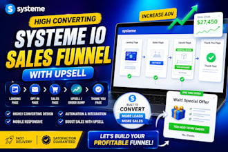 build a systeme io sales funnel with one click upsell and downsell