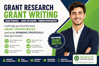 research grant opportunities, write grant proposals, complete grant applications