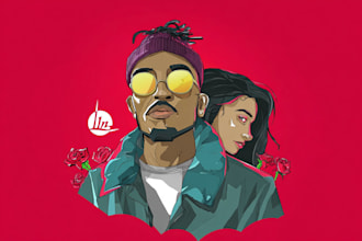 make you a custom cartoon cover art