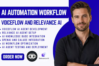 ai automation workflows voiceflow ai agent relevance ai agent relevance ai setup