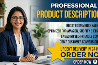 write high product descriptions for amazon and etsy