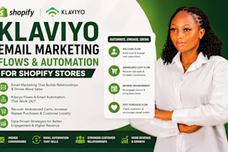 set up klaviyo email marketing flows and automation for shopif storee
