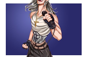create characters, furry art, comic, illustrations, in just 5 dollars