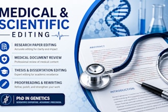 edit and proofread medical and scientific documents