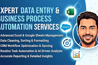 provide expert data entry and process automation