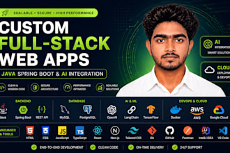 develop a custom full stack web application using ai platforms and springboot