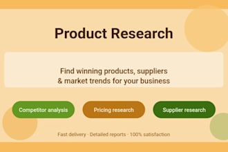 do thorough product research for your business