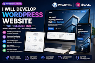 develop a wordpress website with elementor