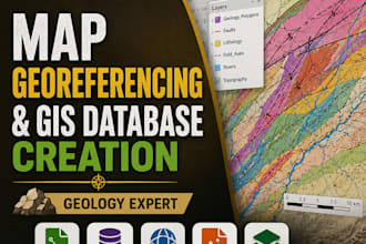 do map georeferencing and gis rs database creation shapefiles tiff kmz gdb