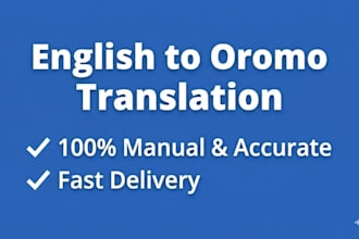 do professional english to oromo translation