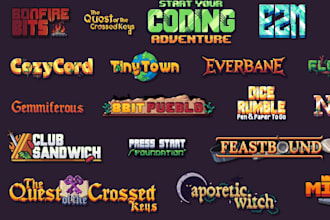 design modern authentic retro pixel art logo