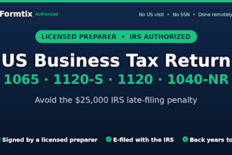 prepare and file your US llc or corporation federal tax return