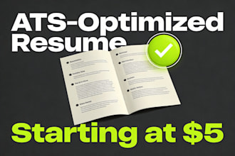 write professional ats resume and cover letter