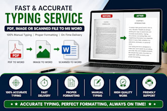 accurate ms word typing, retyping, and document formatting