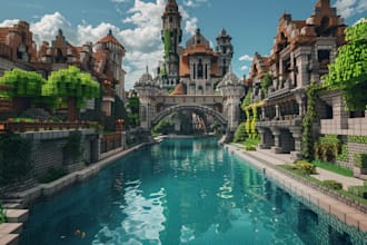 minecraft map, environment, spawn, house, castle, hub for your minecraft server