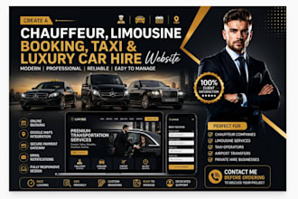 create a chauffeur, limousine booking, taxi and luxury car hire website